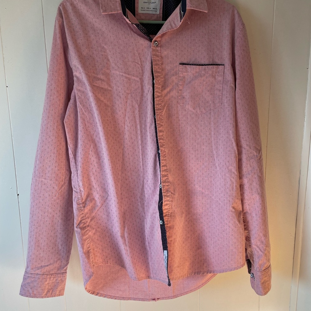 Men's Pink Button-Up Shirt